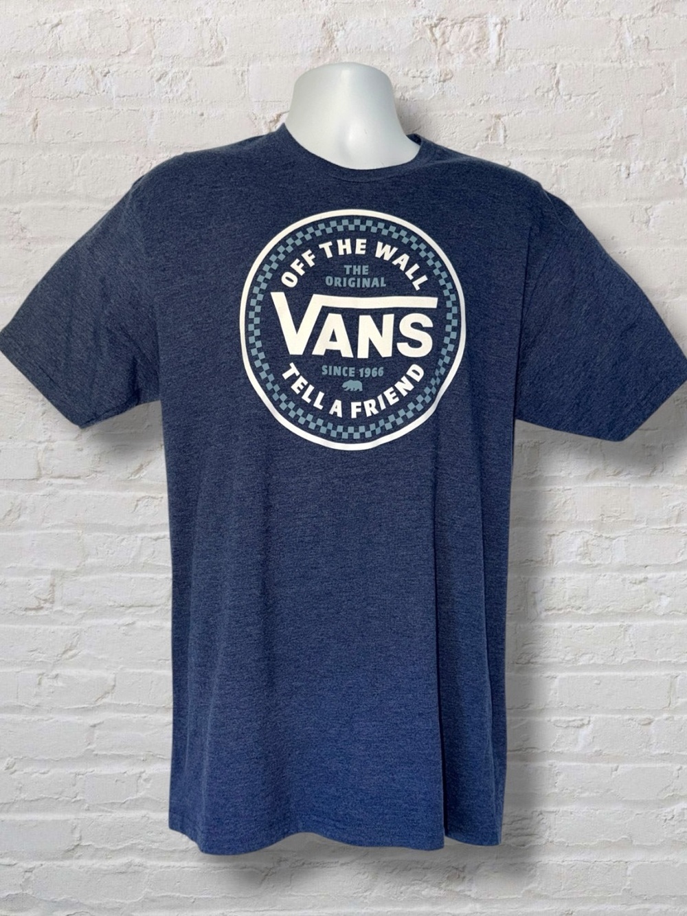 Vans Off The Wall Graphic T Shirt Men’s Large Blue Logo Skate Streetwear